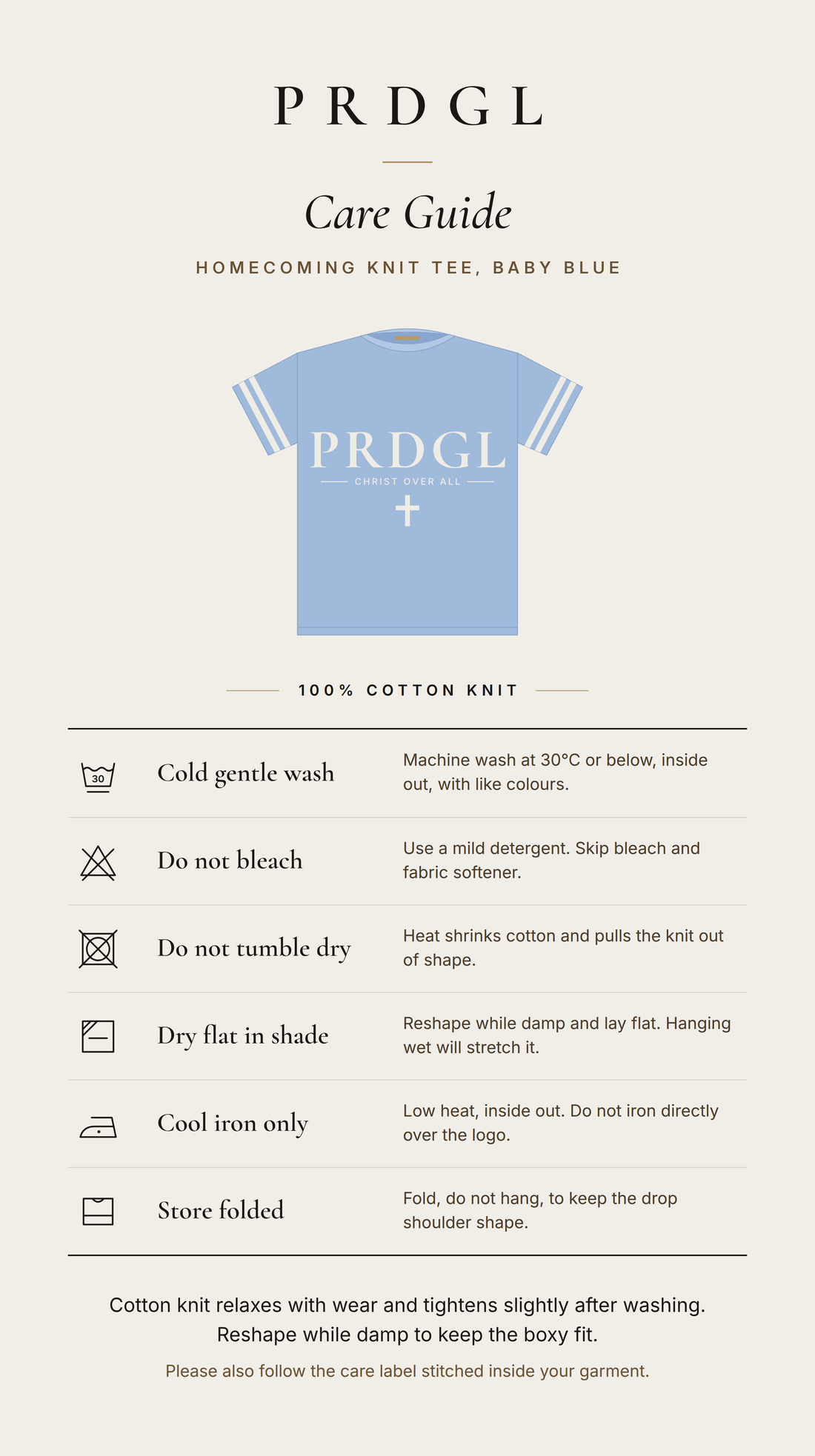 PRDGL Homecoming Knit Tee - Baby Blue