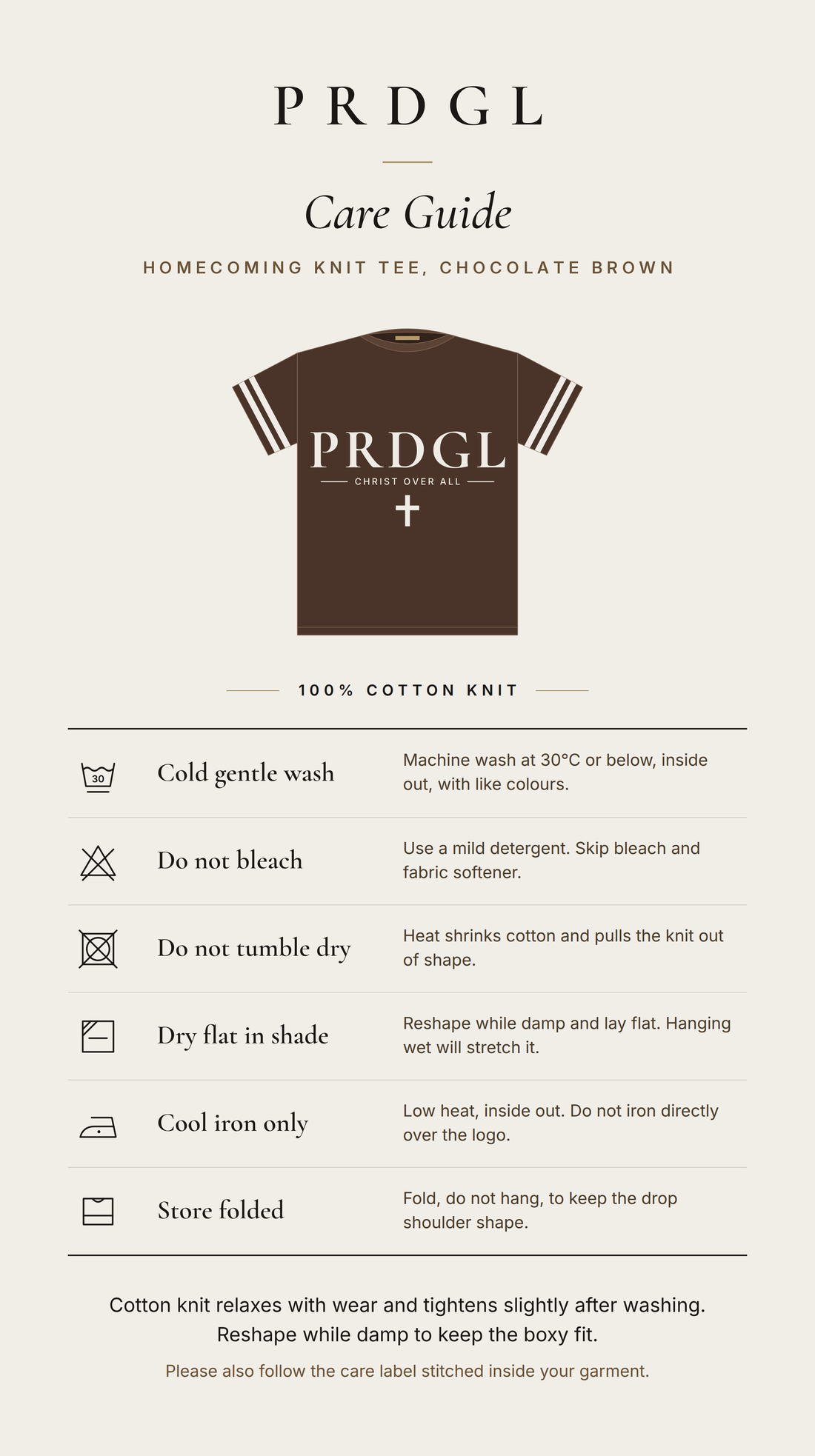 PRDGL Homecoming Knit Tee - Chocolate Brown