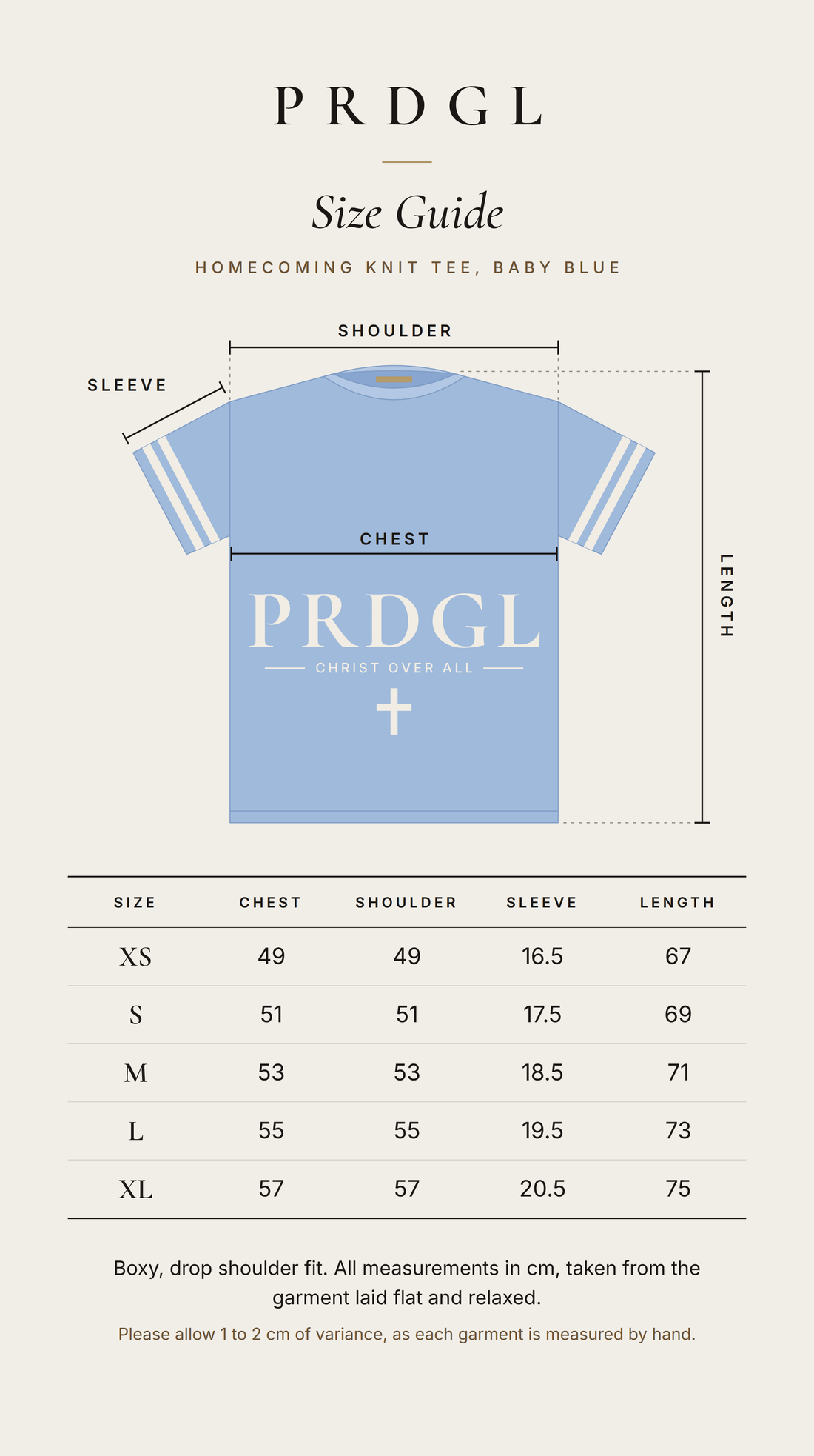 PRDGL Homecoming Knit Tee - Baby Blue