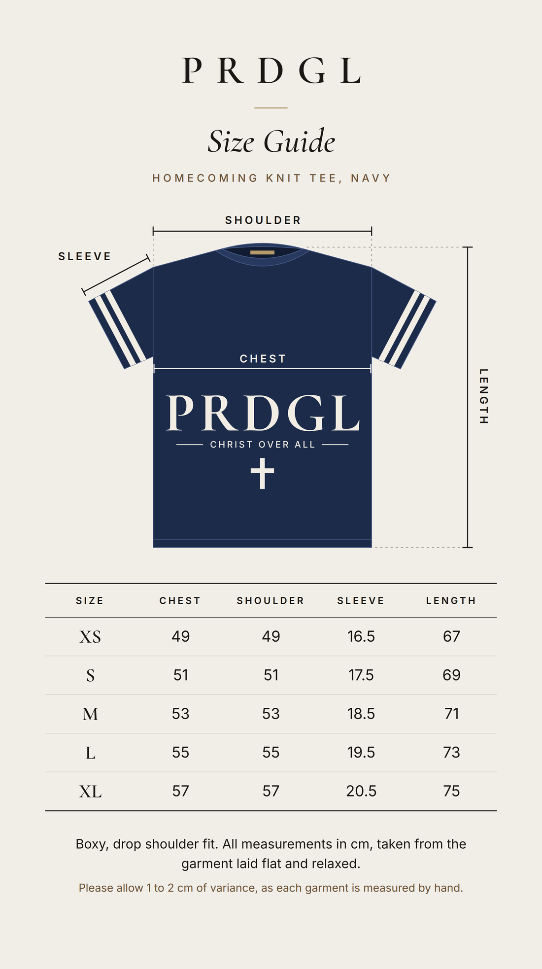 PRDGL Homecoming Knit Tee - Navy
